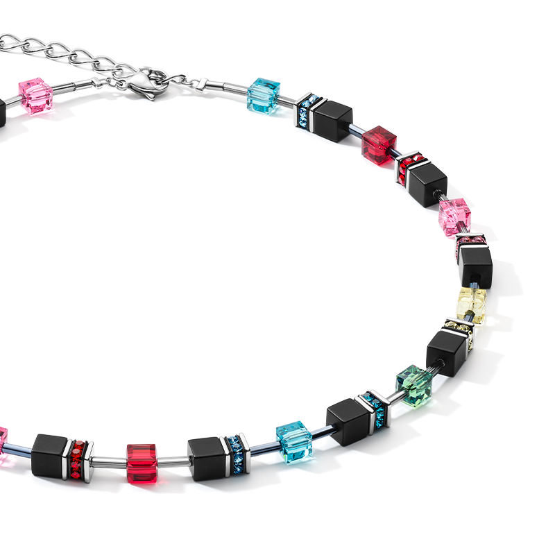 GeoCUBE® Necklace onyx multicolour Pop Art