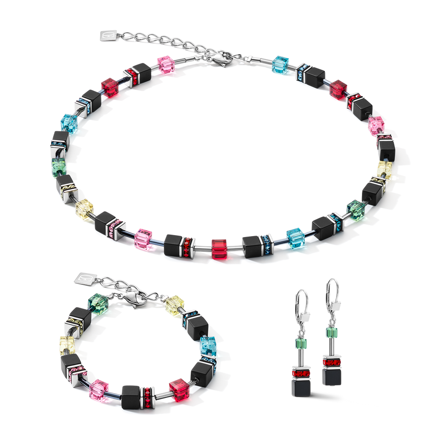 GeoCUBE® Necklace onyx multicolour Pop Art