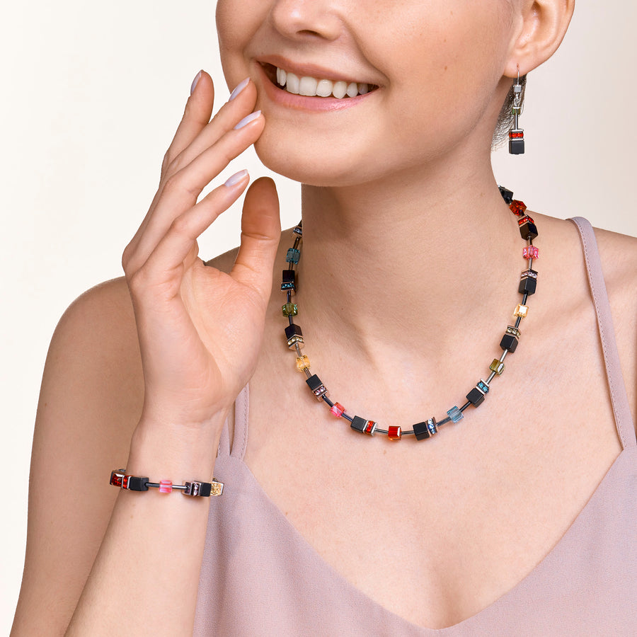 GeoCUBE® Necklace onyx multicolour Pop Art