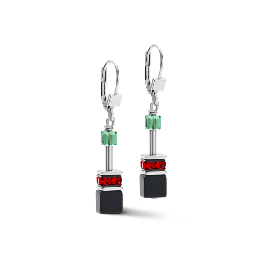 GeoCUBE® Earrings onyx multicolour Pop Art