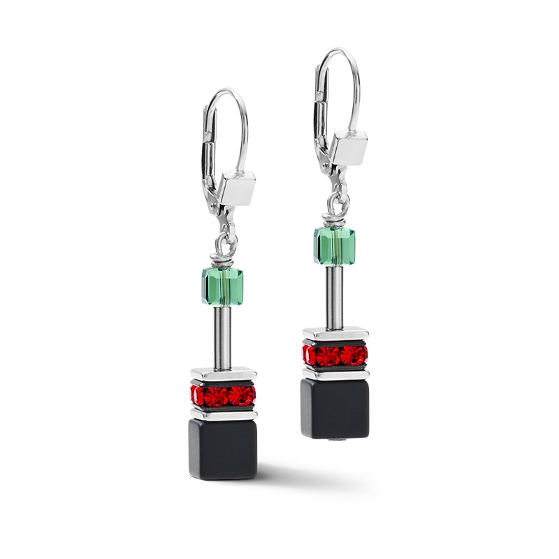 GeoCUBE® Earrings onyx multicolour Pop Art