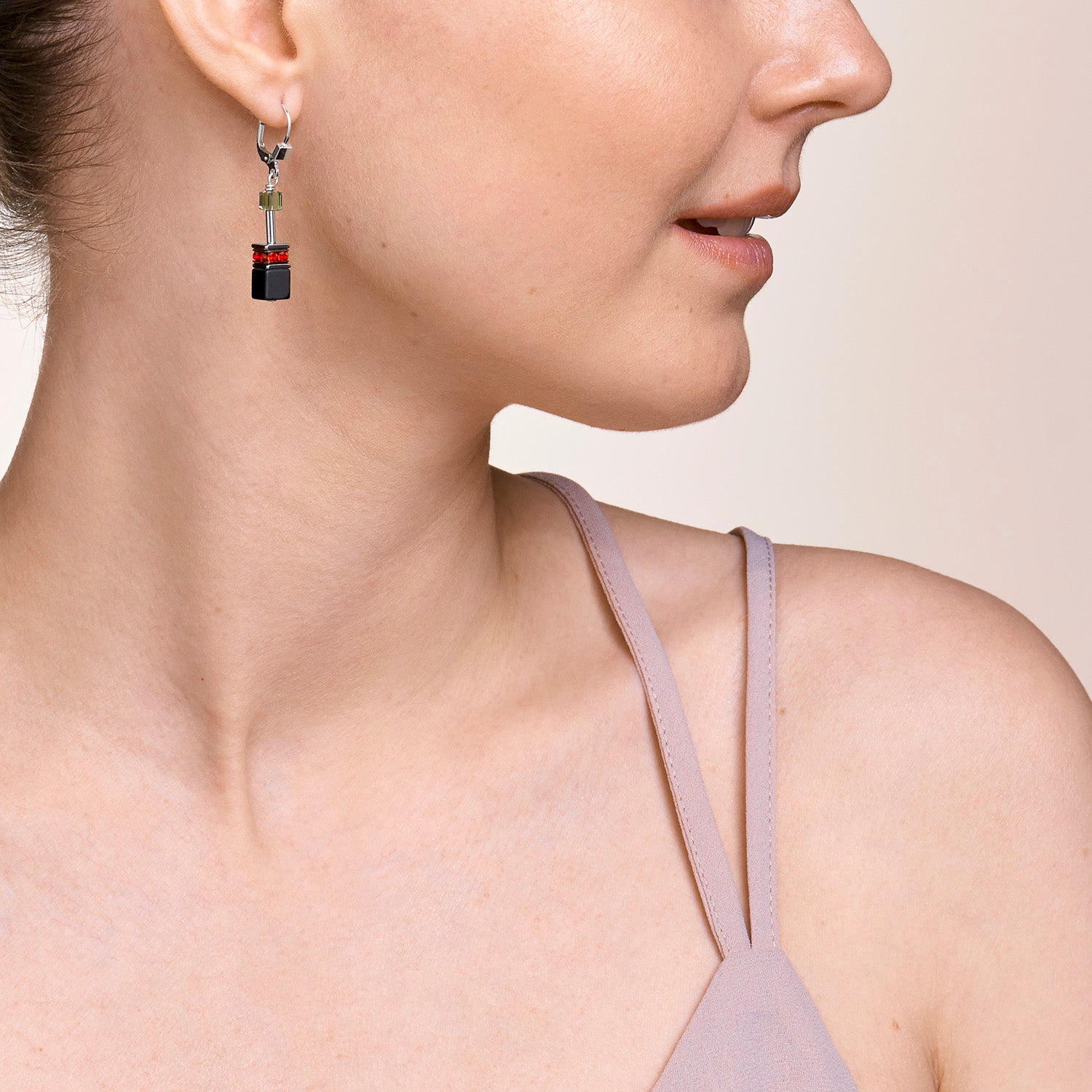 GeoCUBE® Earrings onyx multicolour Pop Art