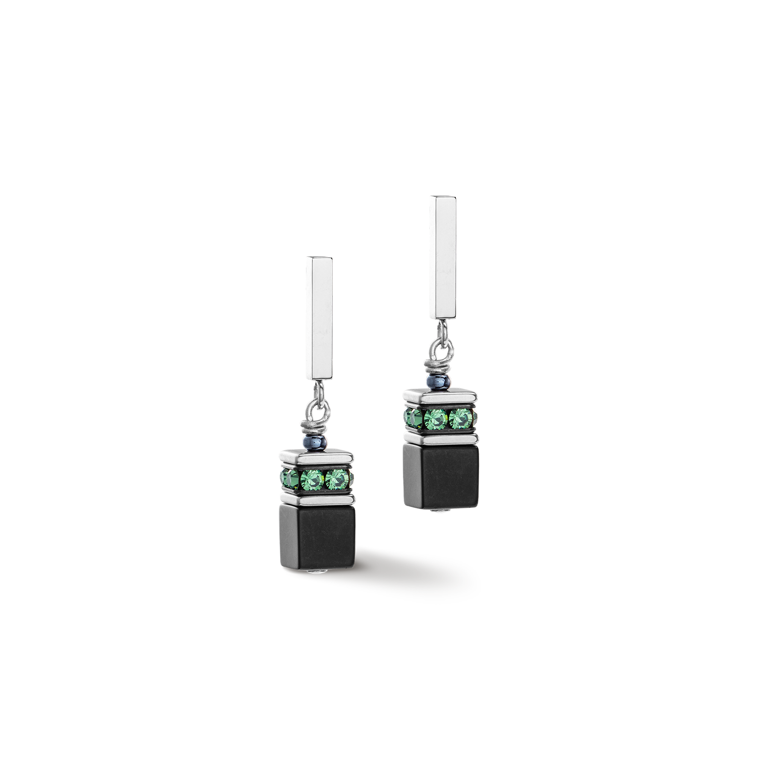 GeoCUBE® Iconic GeoCUBE® Iconic Precious Onyx earrings silver-sage green