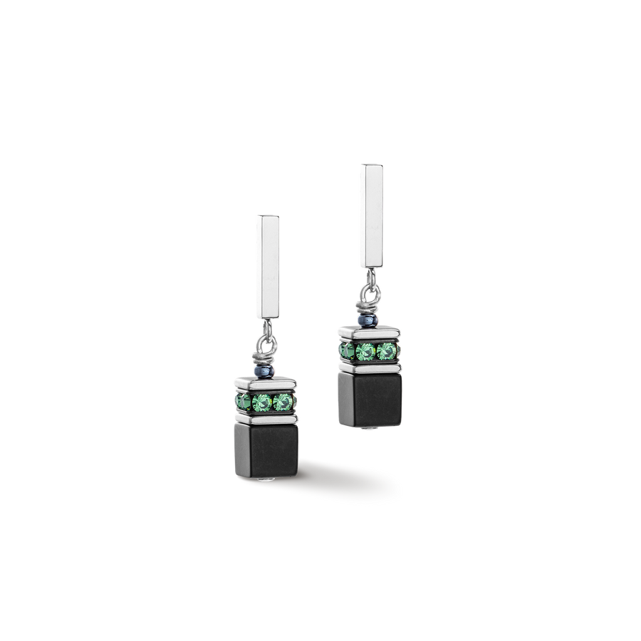 GeoCUBE® Iconic GeoCUBE® Iconic Precious Onyx earrings silver-sage green