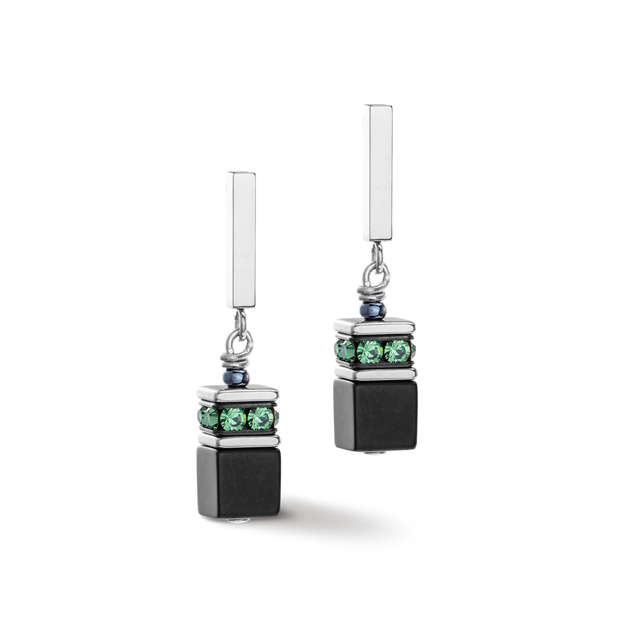 GeoCUBE® Iconic GeoCUBE® Iconic Precious Onyx earrings silver-sage green