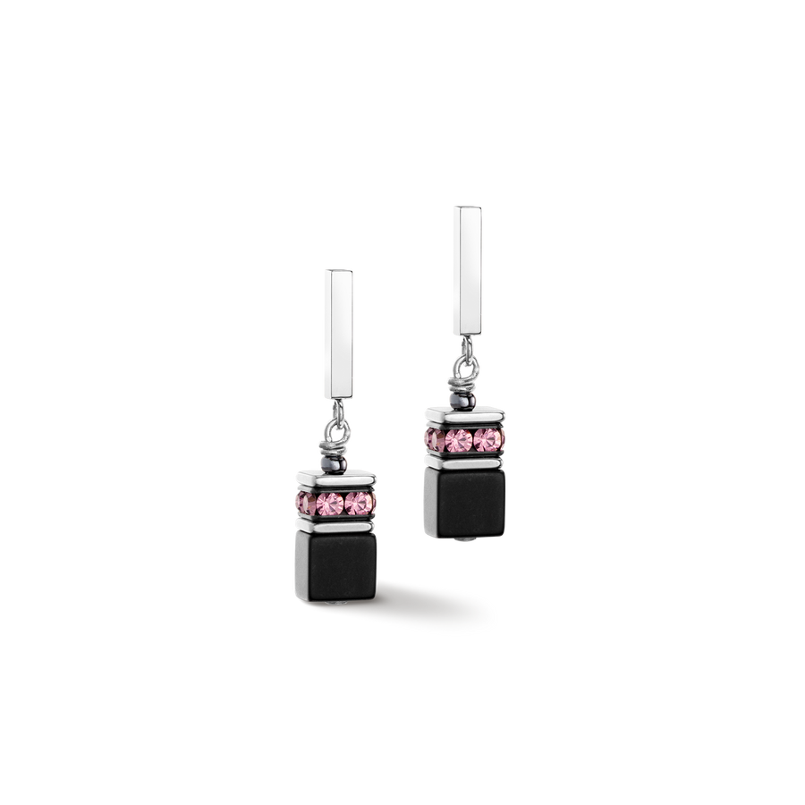 GeoCUBE® Iconic Precious Onyx earrings onyx silver-amethyste