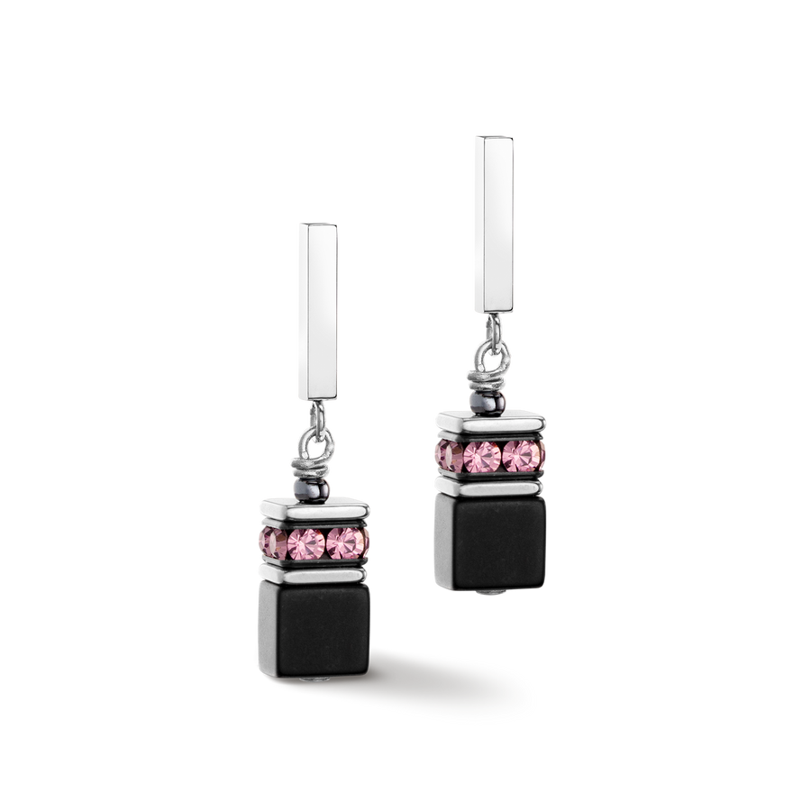 GeoCUBE® Iconic Precious Onyx earrings onyx silver-amethyste