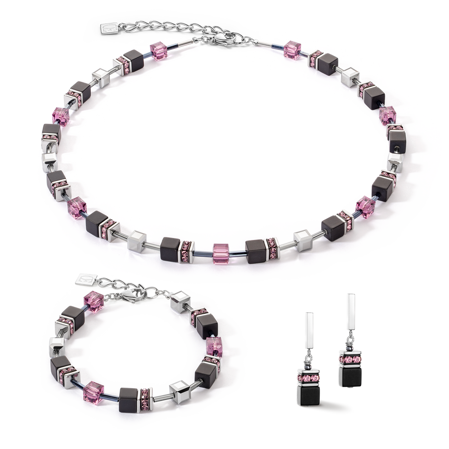 GeoCUBE® Iconic Precious Onyx earrings onyx silver-amethyste