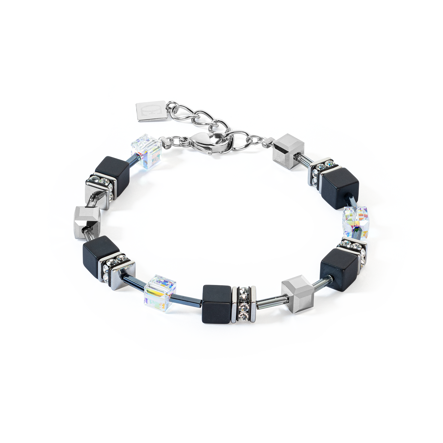 GeoCUBE® Iconic Precious Onyx bracelet crystal-black