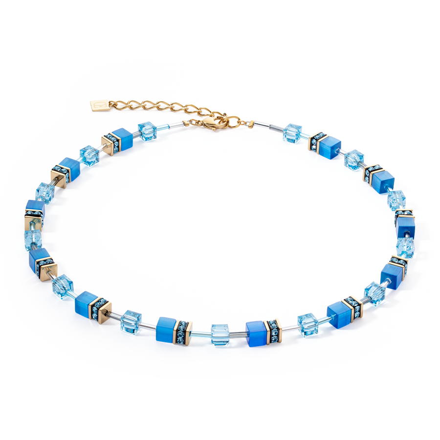 GeoCUBE® Iconic Mono Gold necklace turquoise