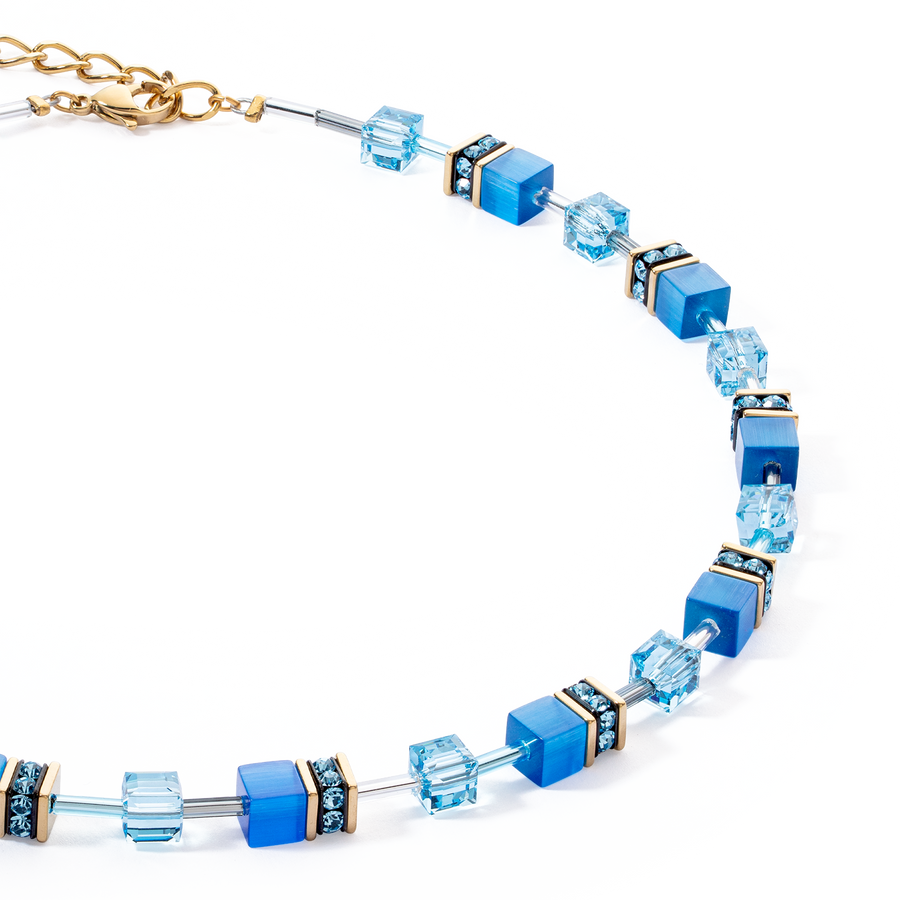 GeoCUBE® Iconic Mono Gold necklace turquoise