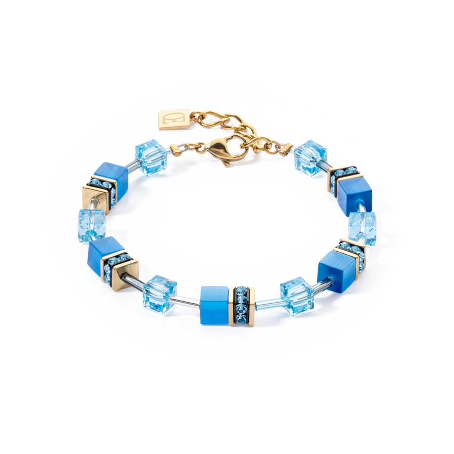 GeoCUBE® Iconic Mono Gold bracelet turquoise