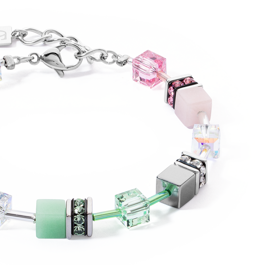 GeoCUBE® Iconic bracelet green-pink