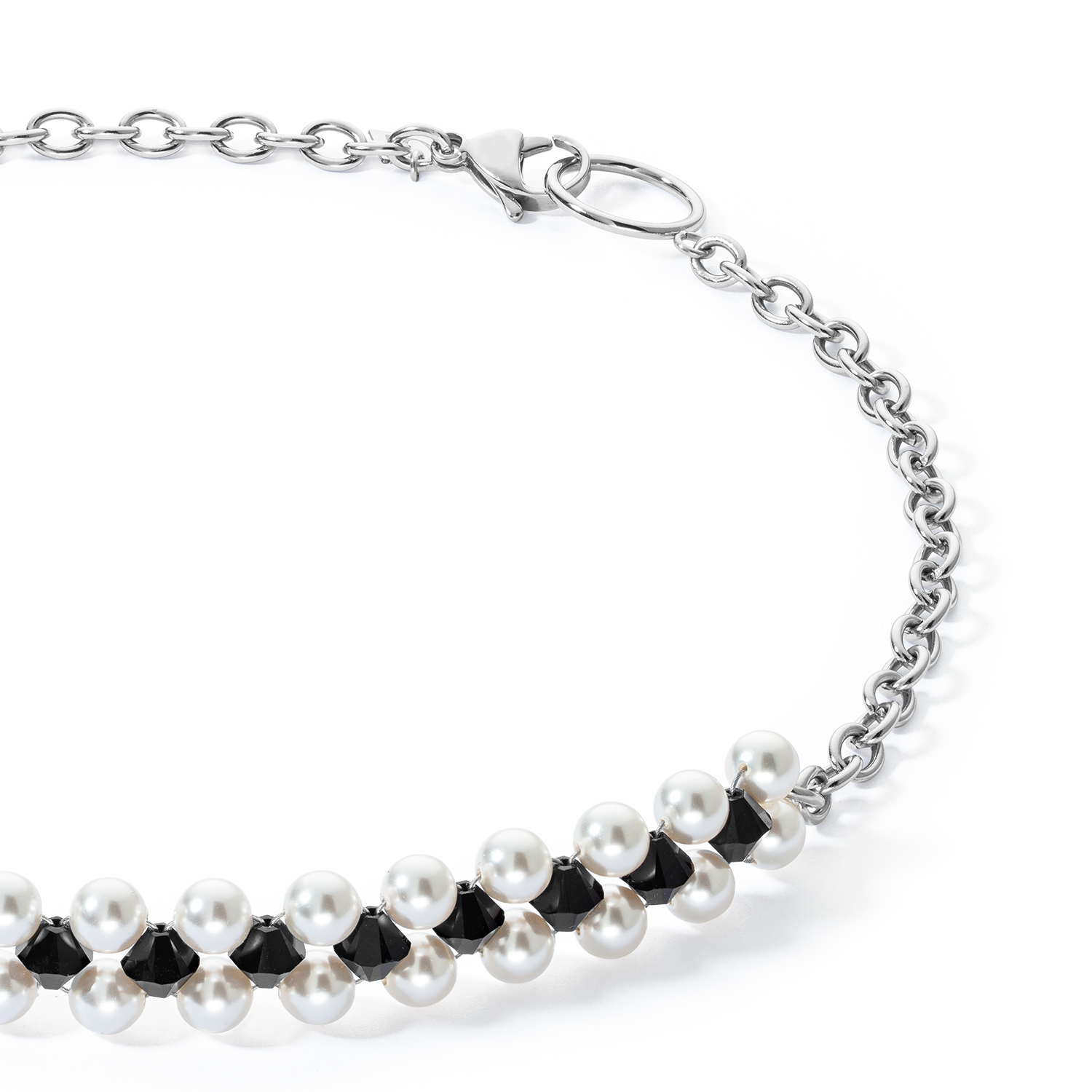 Necklace Choker Mysterious silver-black