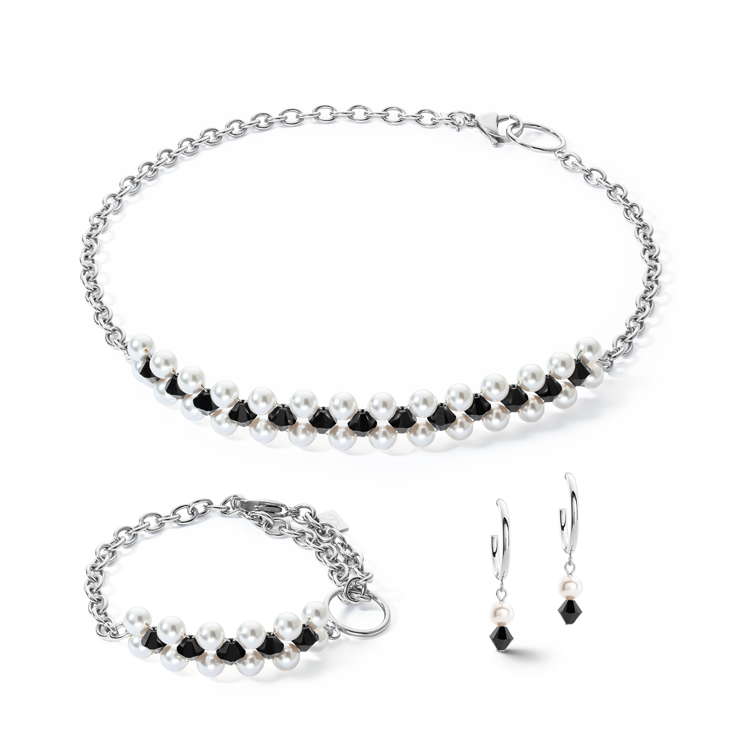 Bracelet Choker Mysterious silver-black