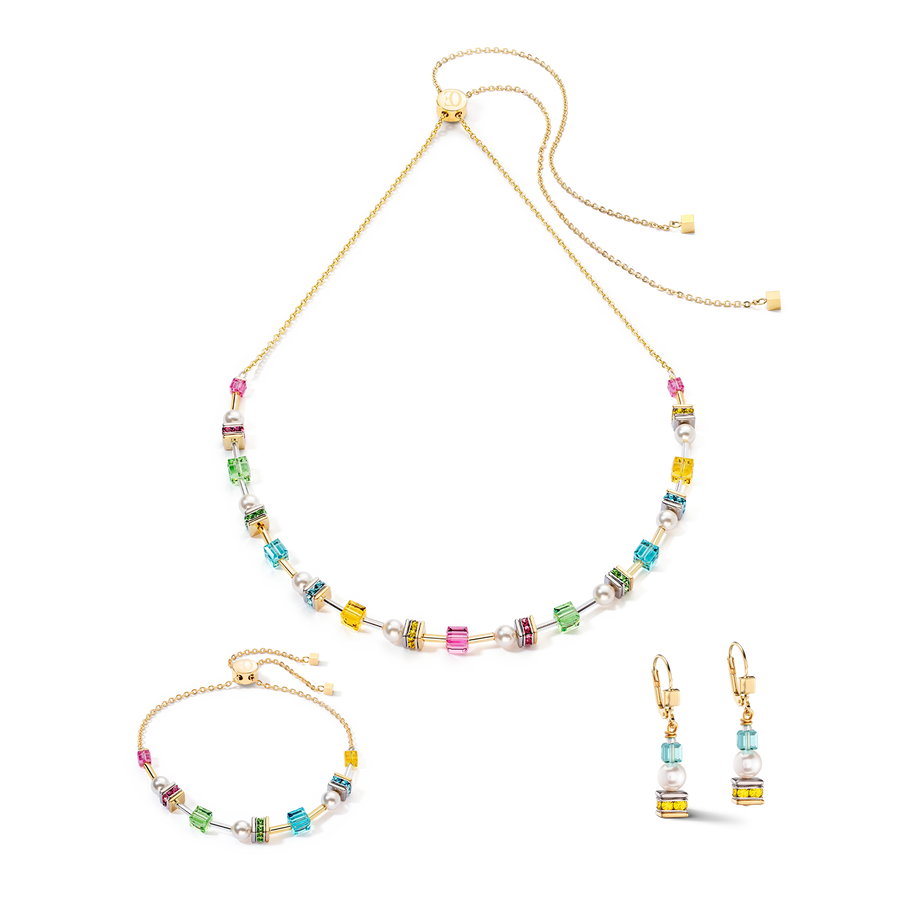 Joyful Cubes & Pearls bracelet multicolour
