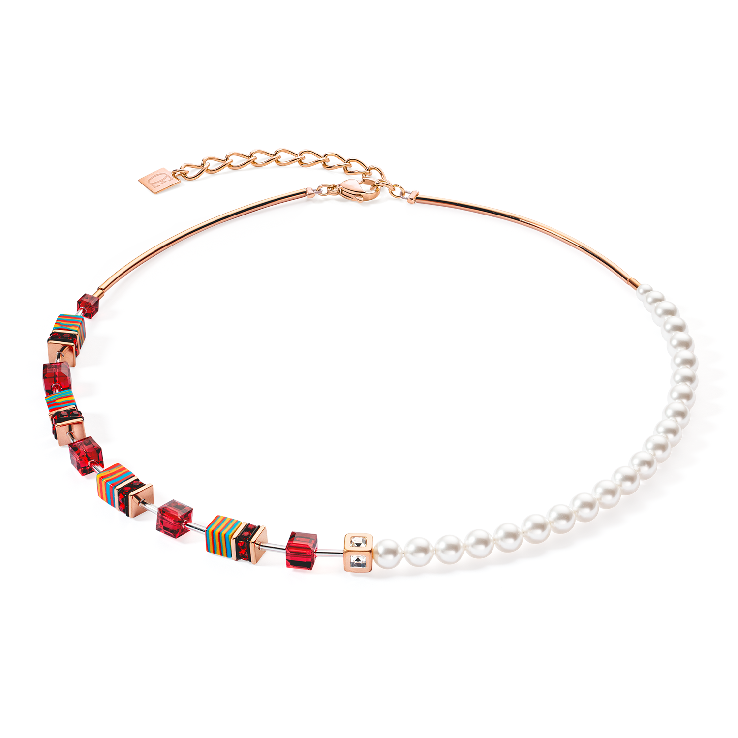 GeoCUBE® Fusion Festive necklace red