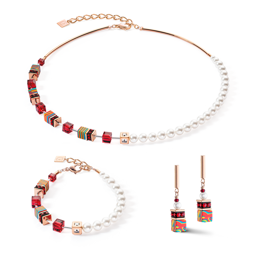 GeoCUBE® Fusion Festive necklace red