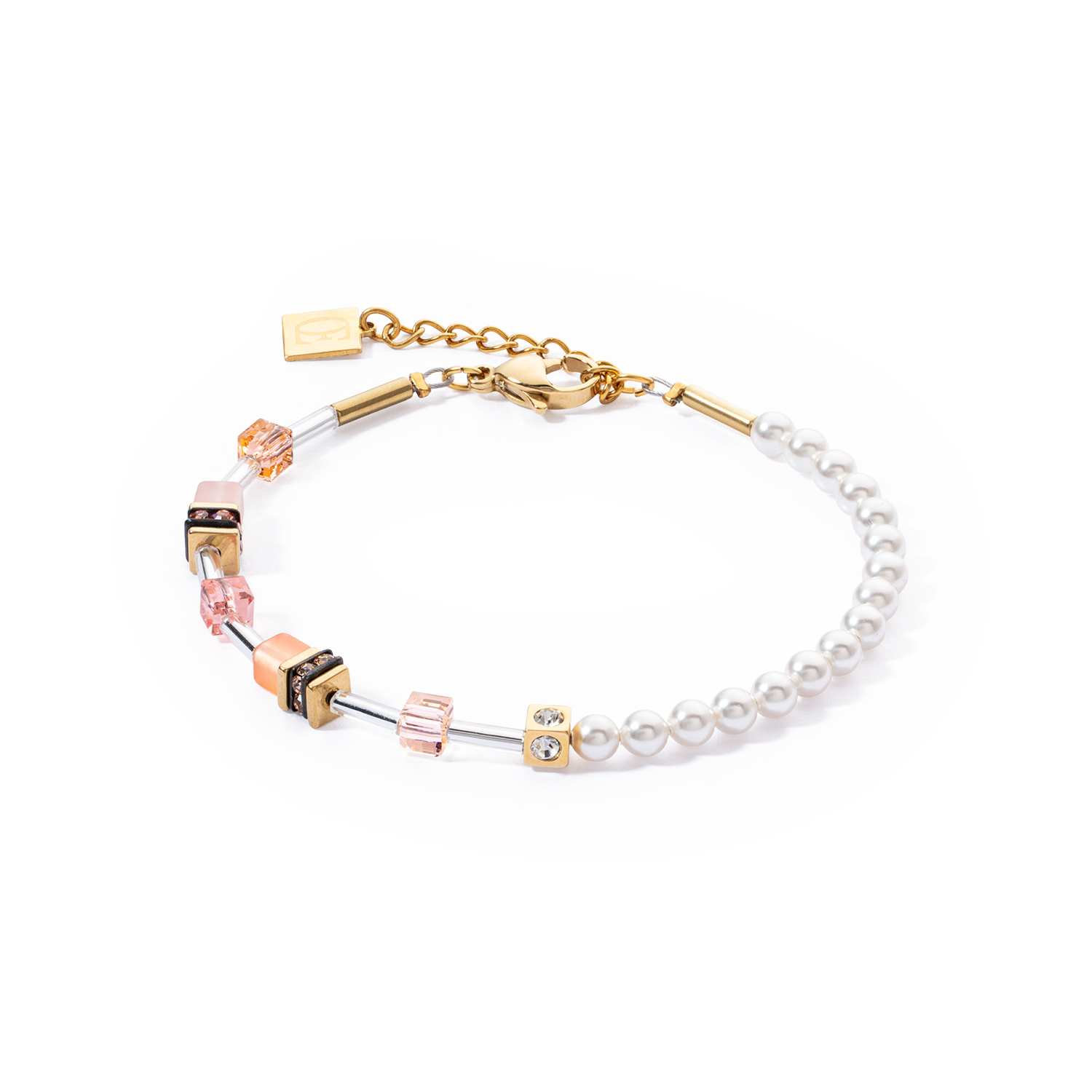 GeoCUBE® Mini Fusion Pearls Bracelet Apricot Crush