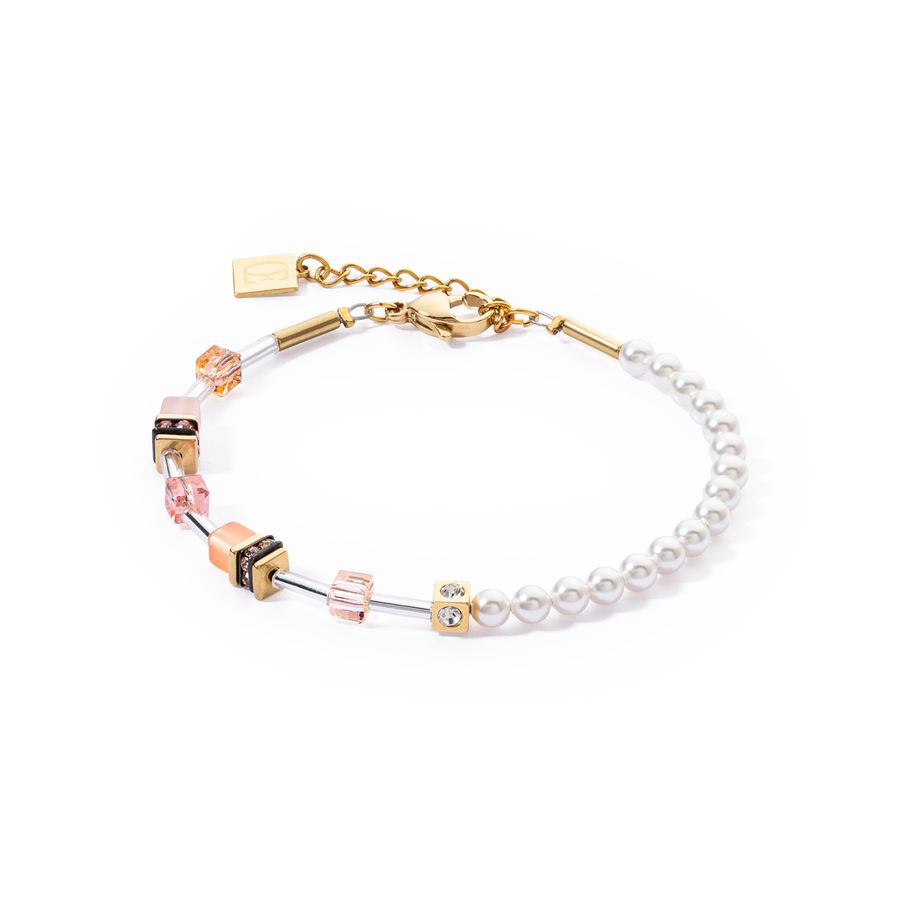 GeoCUBE® Mini Fusion Pearls Bracelet Apricot Crush