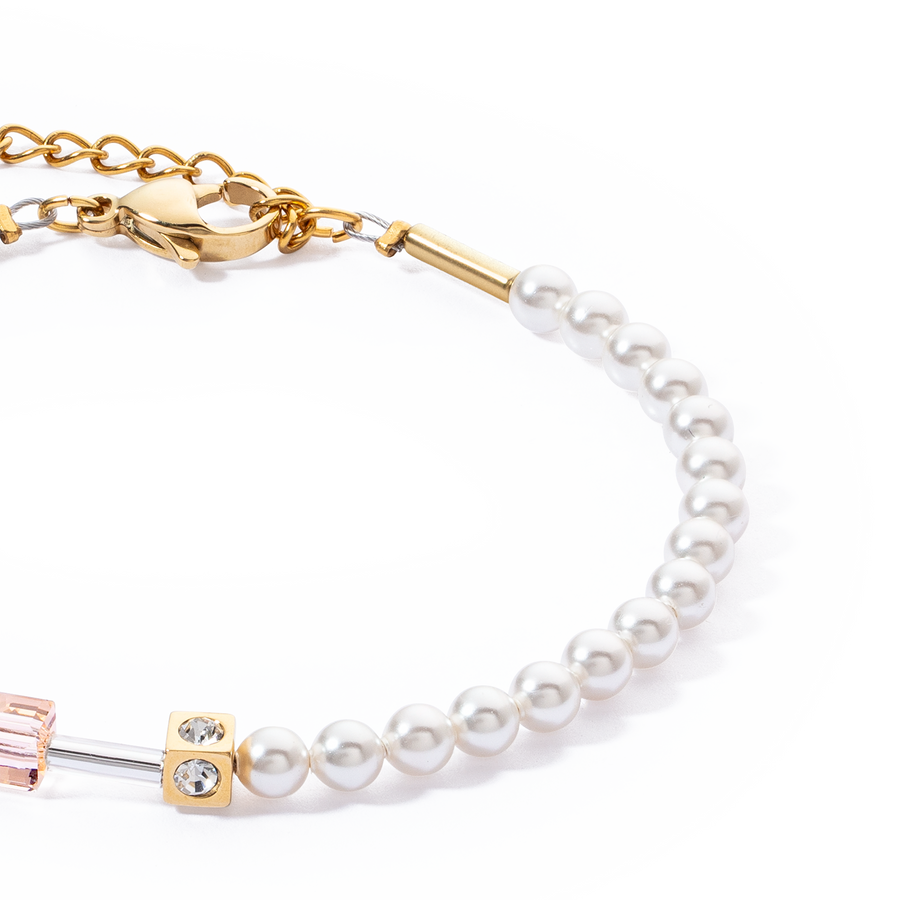 GeoCUBE® Mini Fusion Pearls Bracelet Apricot Crush