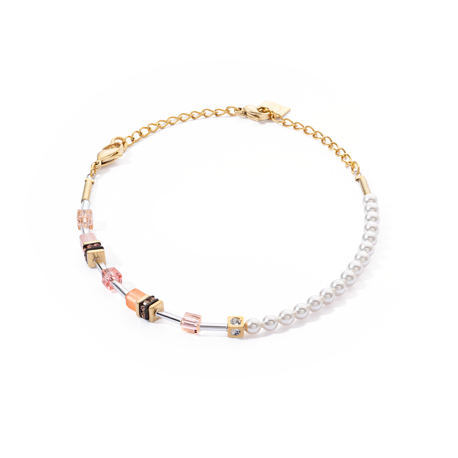 GeoCUBE® Mini Fusion Pearls Bracelet Apricot Crush