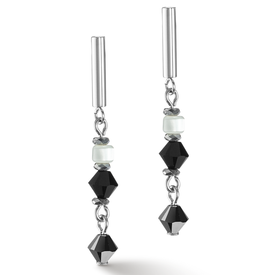 Princess Shape Mix earrings black-white