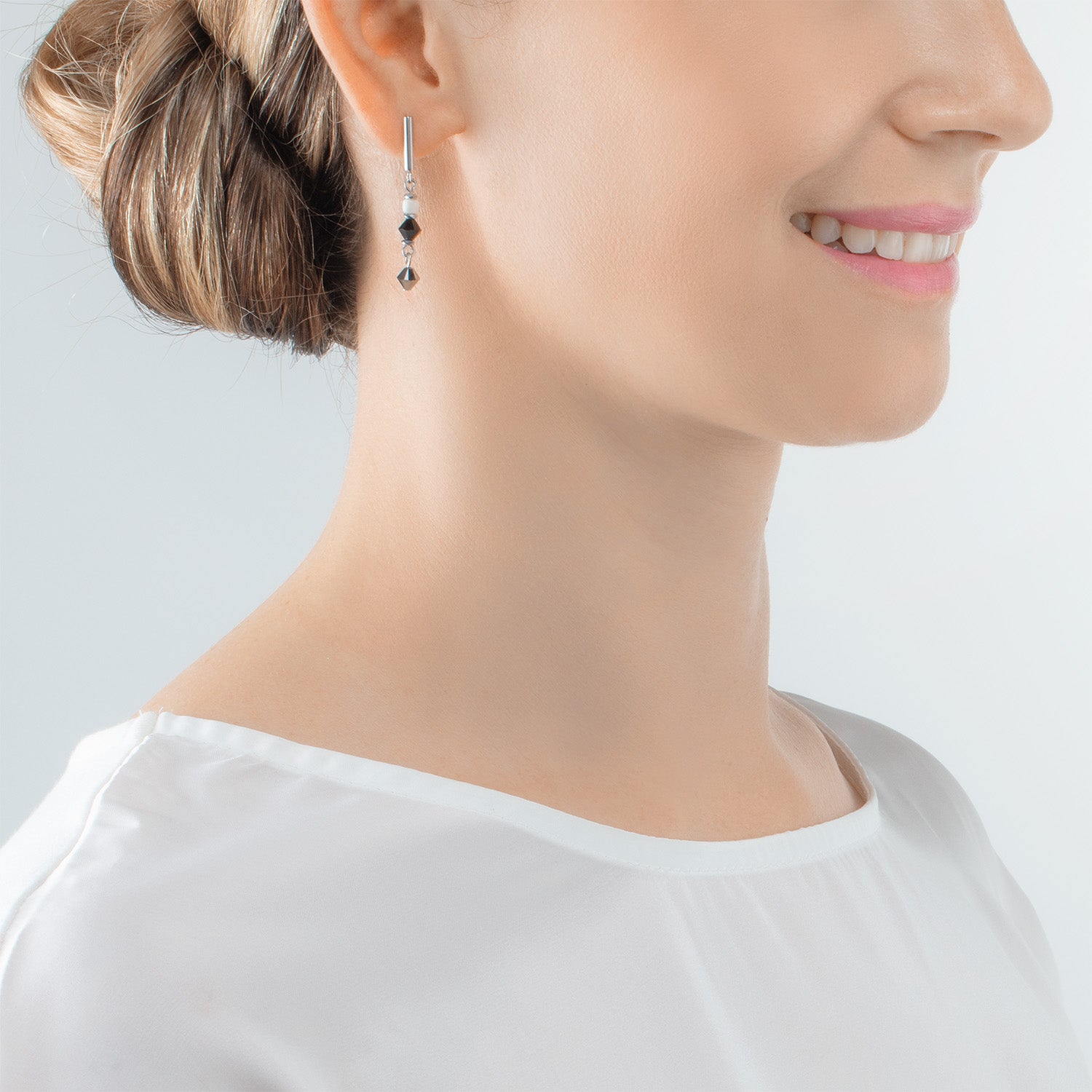 Princess Shape Mix earrings black-white
