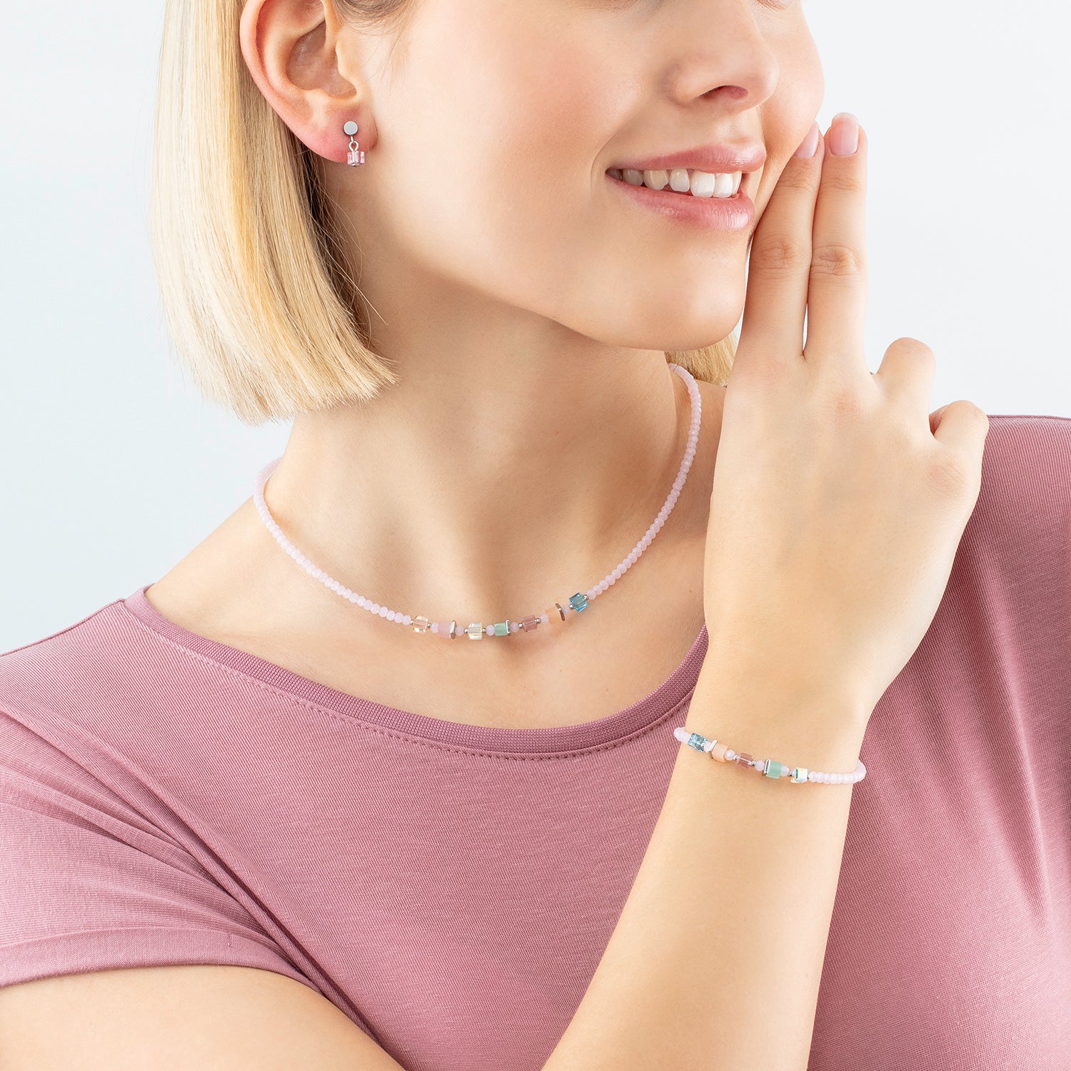 Joyful Colours necklace pink-multicolour