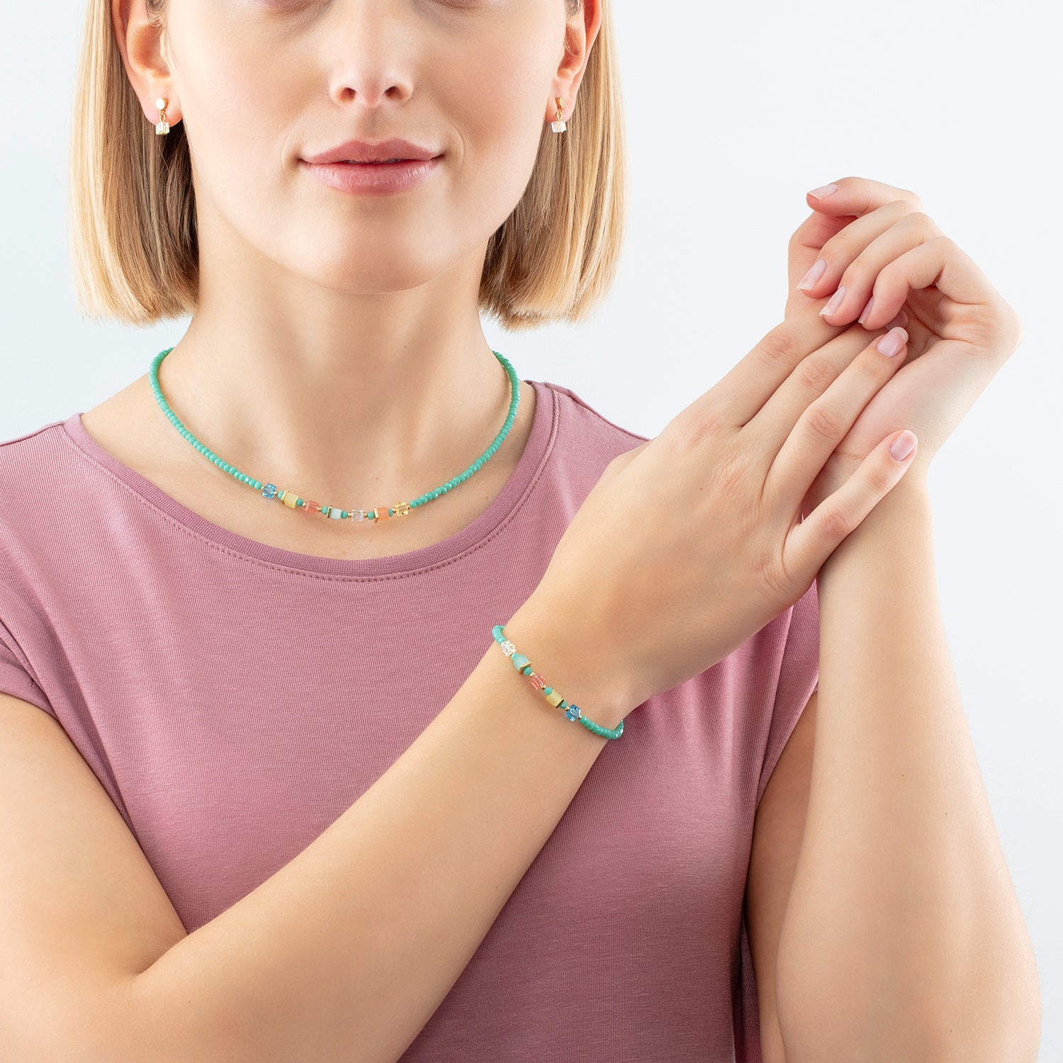 Joyful Colours earrings green-multicolour