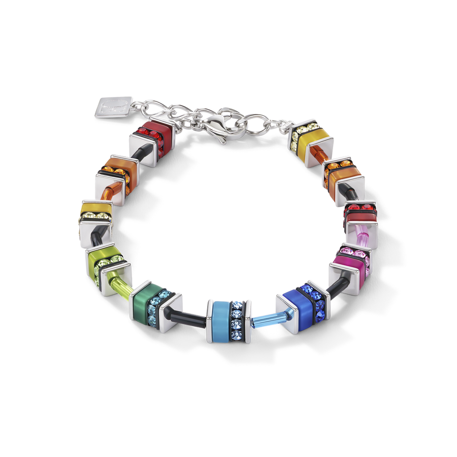 GeoCUBE® Bracelet classic polaris & rhinestone multicolour