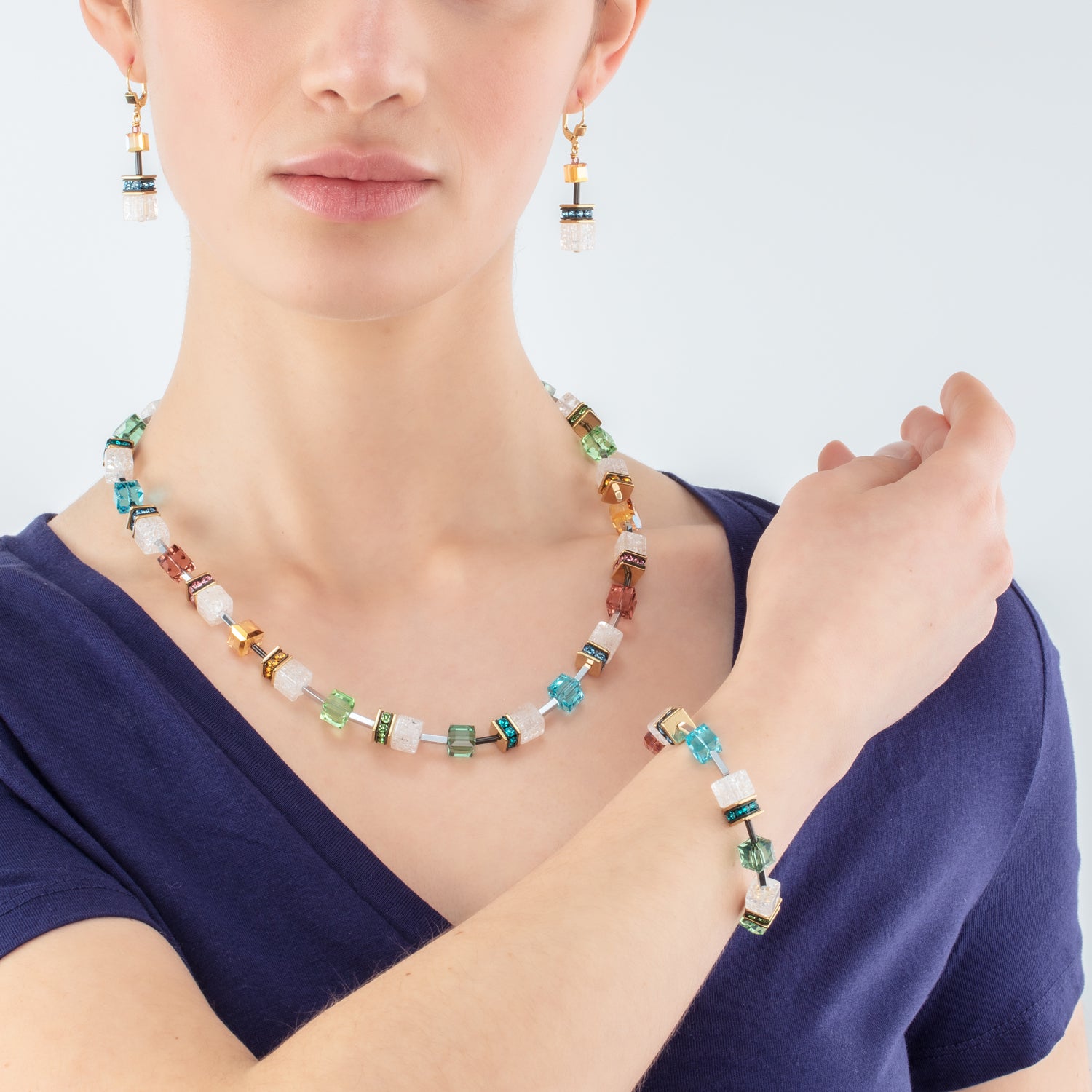 GeoCUBE® Iconic Statement Precious necklace multicolour