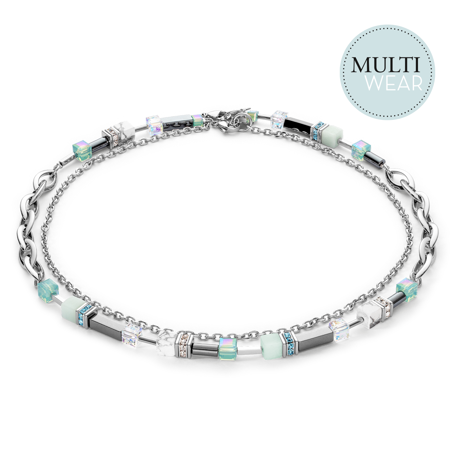 Necklace Shape-Mix Multiwear mint green