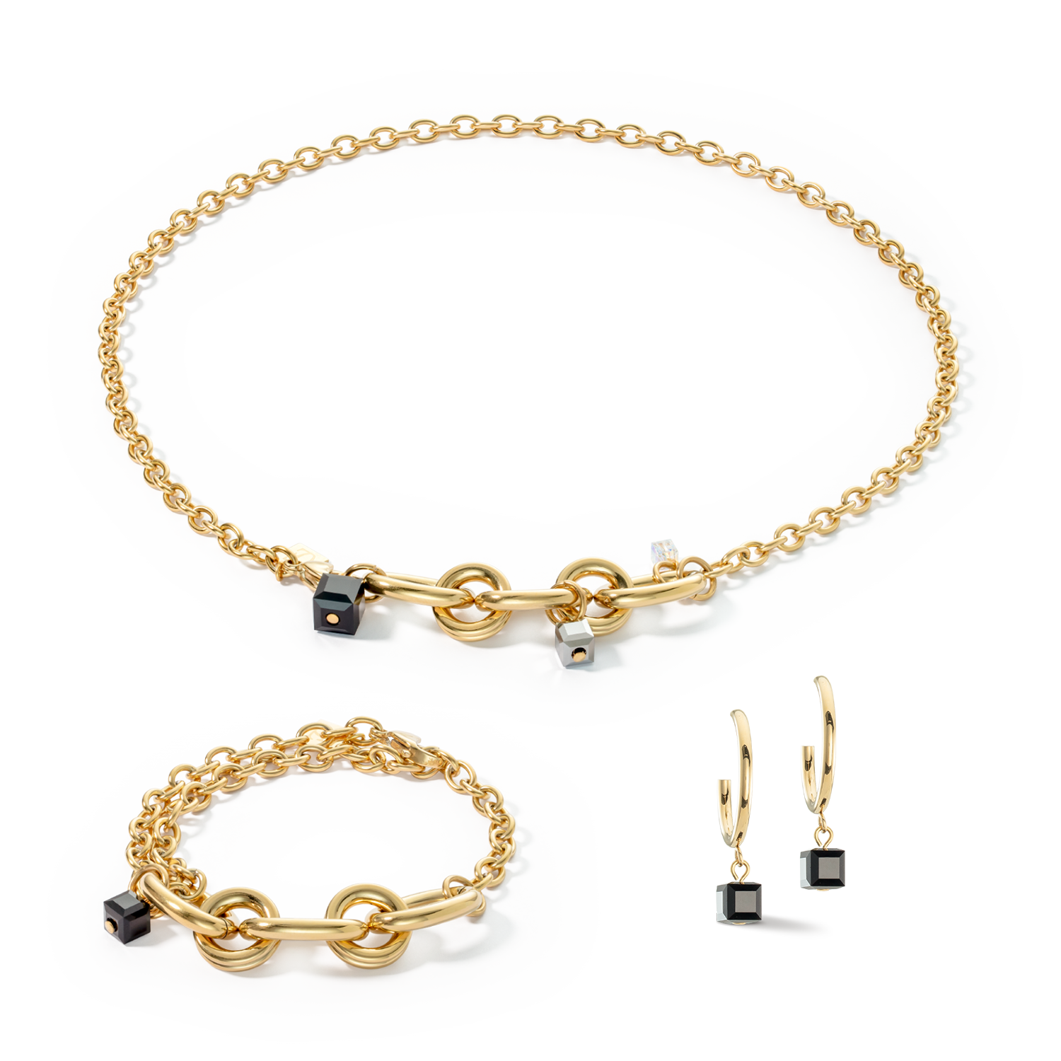 Bracelet Chunky Chain gold-black