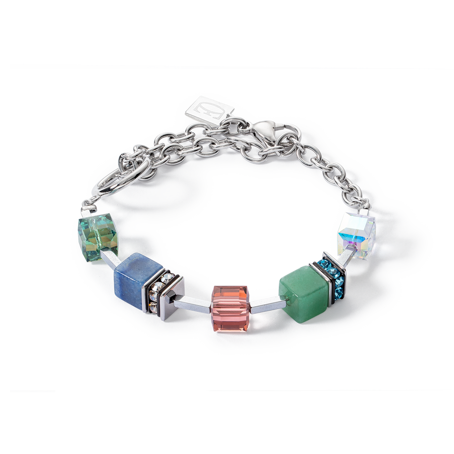 Bracelet GeoCUBE® Statement Precious Chunky Chain Multiwear 35 multicolour