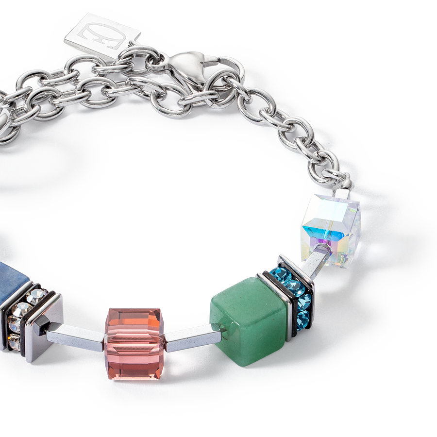 Bracelet GeoCUBE® Statement Precious Chunky Chain Multiwear 35 multicolour