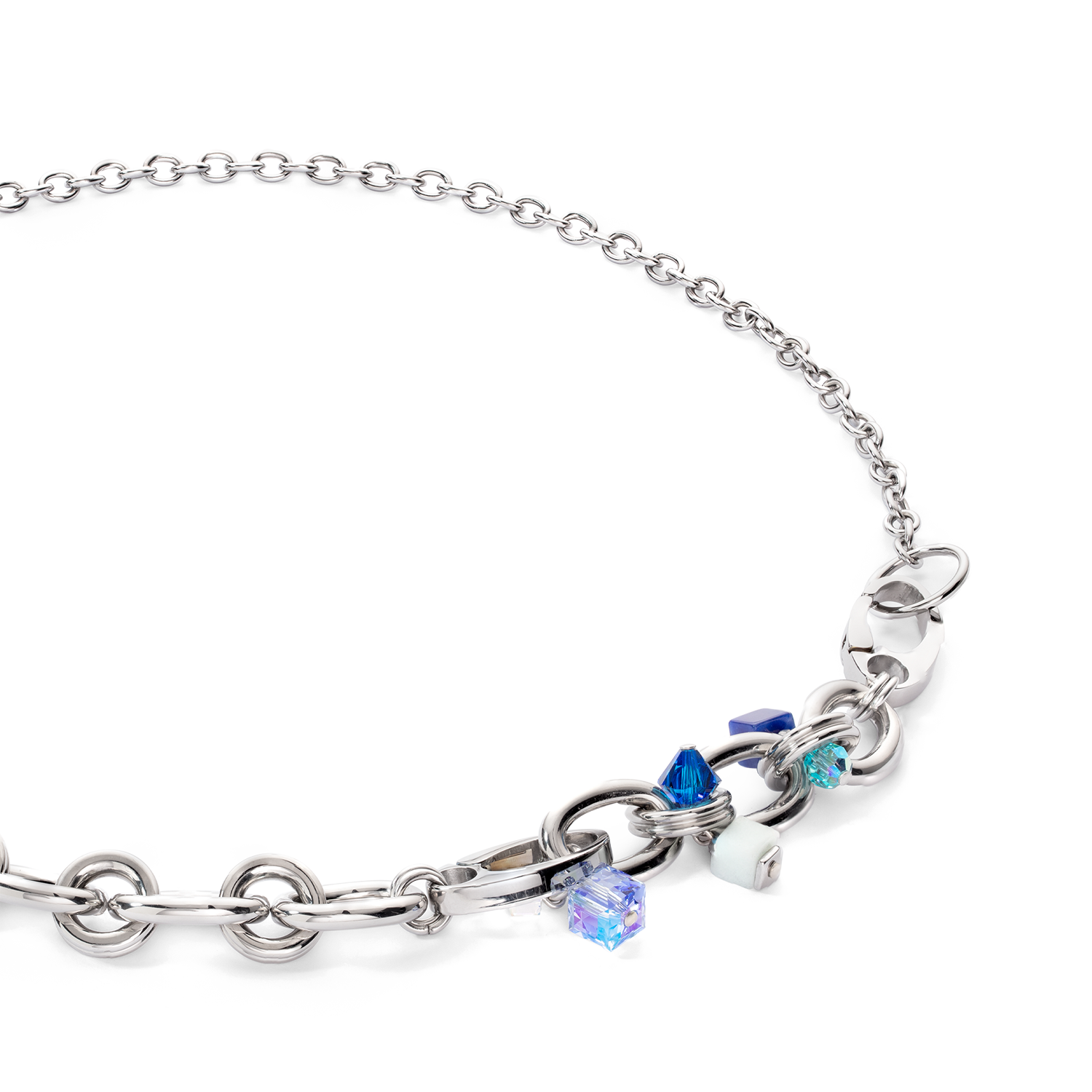 Neptune's Treasure necklace silver blue
