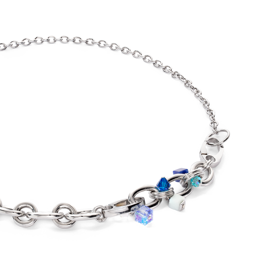 Neptune's Treasure necklace silver blue