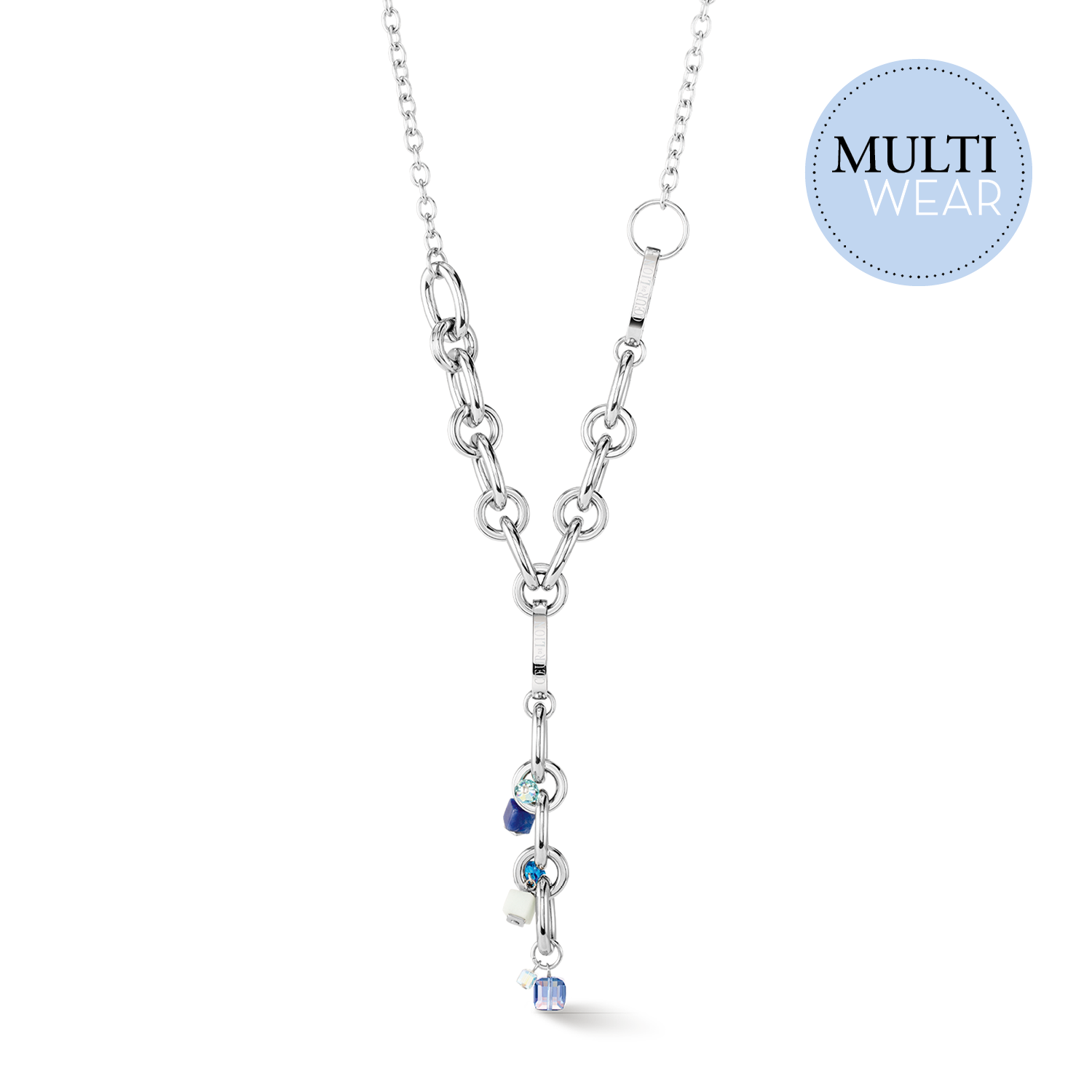 Neptune's Treasure necklace silver blue