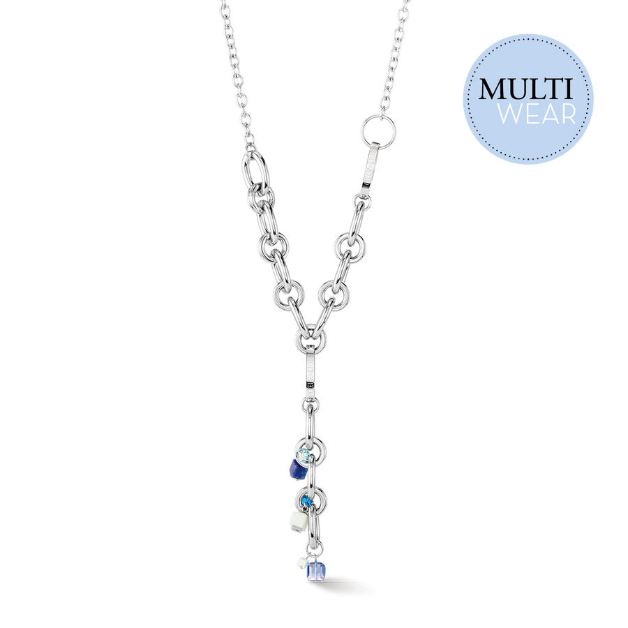 Neptune's Treasure necklace silver blue