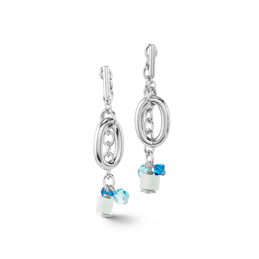 Neptune's Treasure earrings silver blue