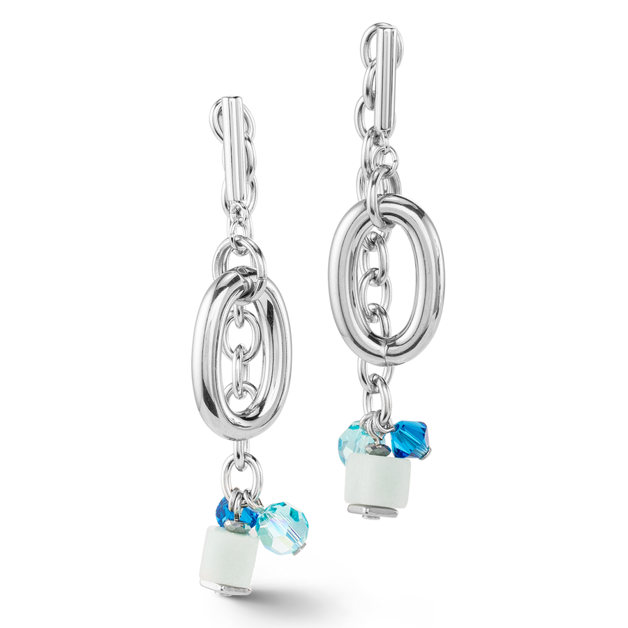 Neptune's Treasure earrings silver blue