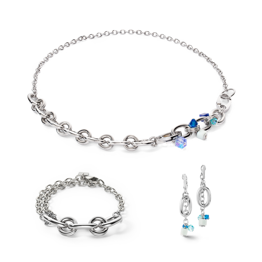 Neptune's Treasure earrings silver blue