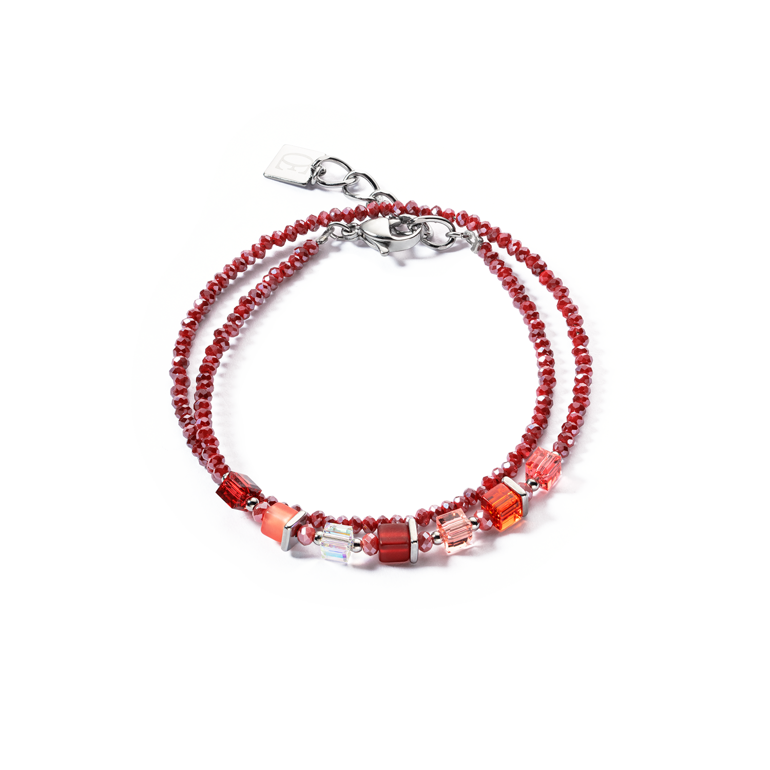 Joyful Colours Wrap bracelet silver red