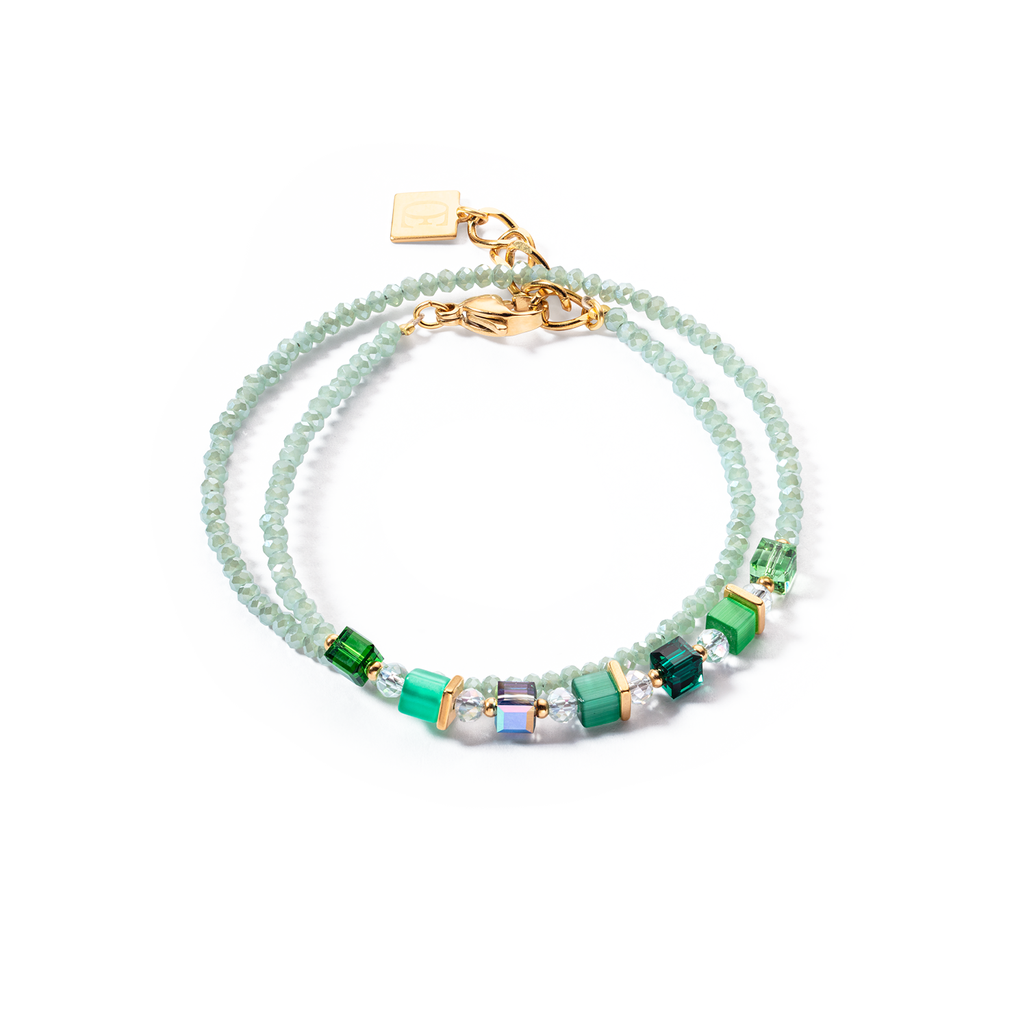 Joyful Colours Wrap bracelet gold green