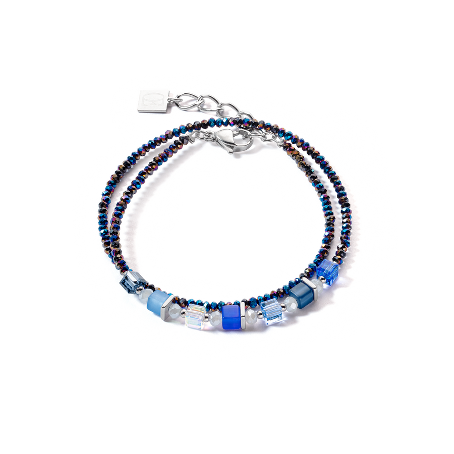 Joyful Colours Wrap bracelet silver blue