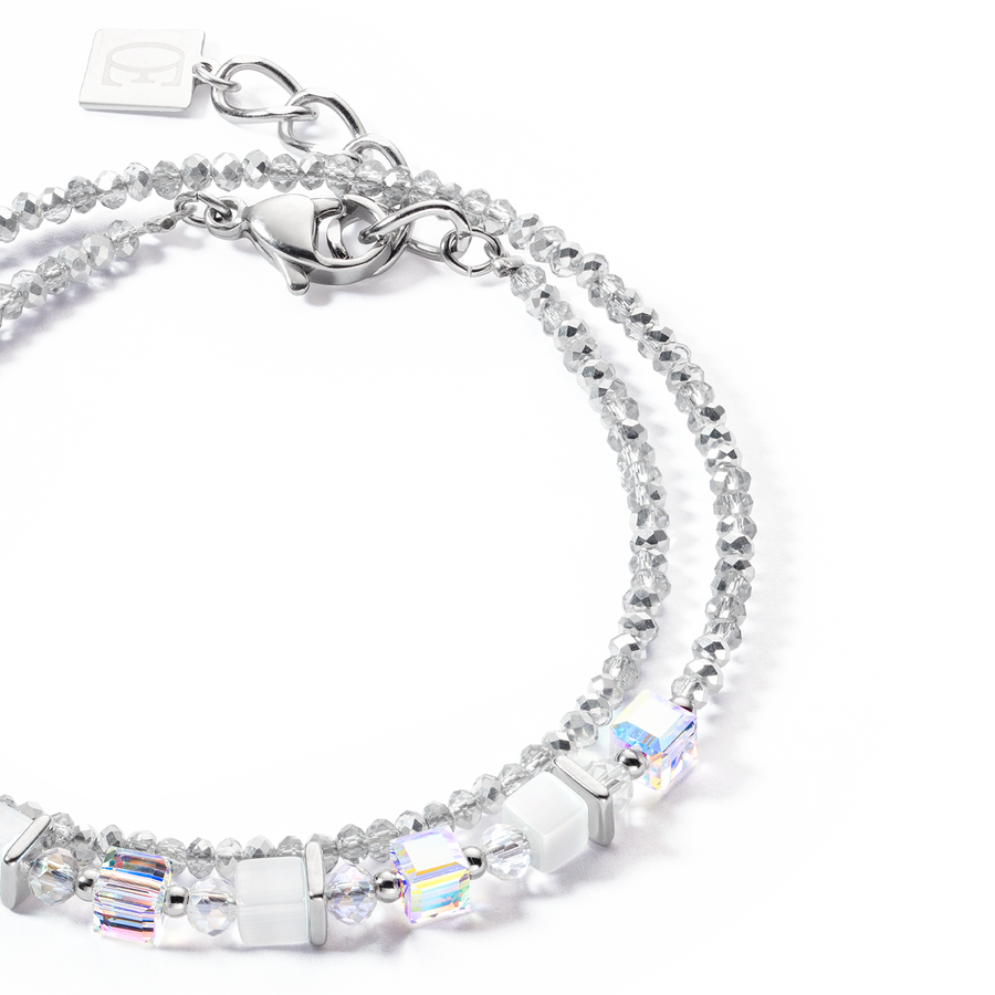 Joyful Colours Wrap bracelet silver white