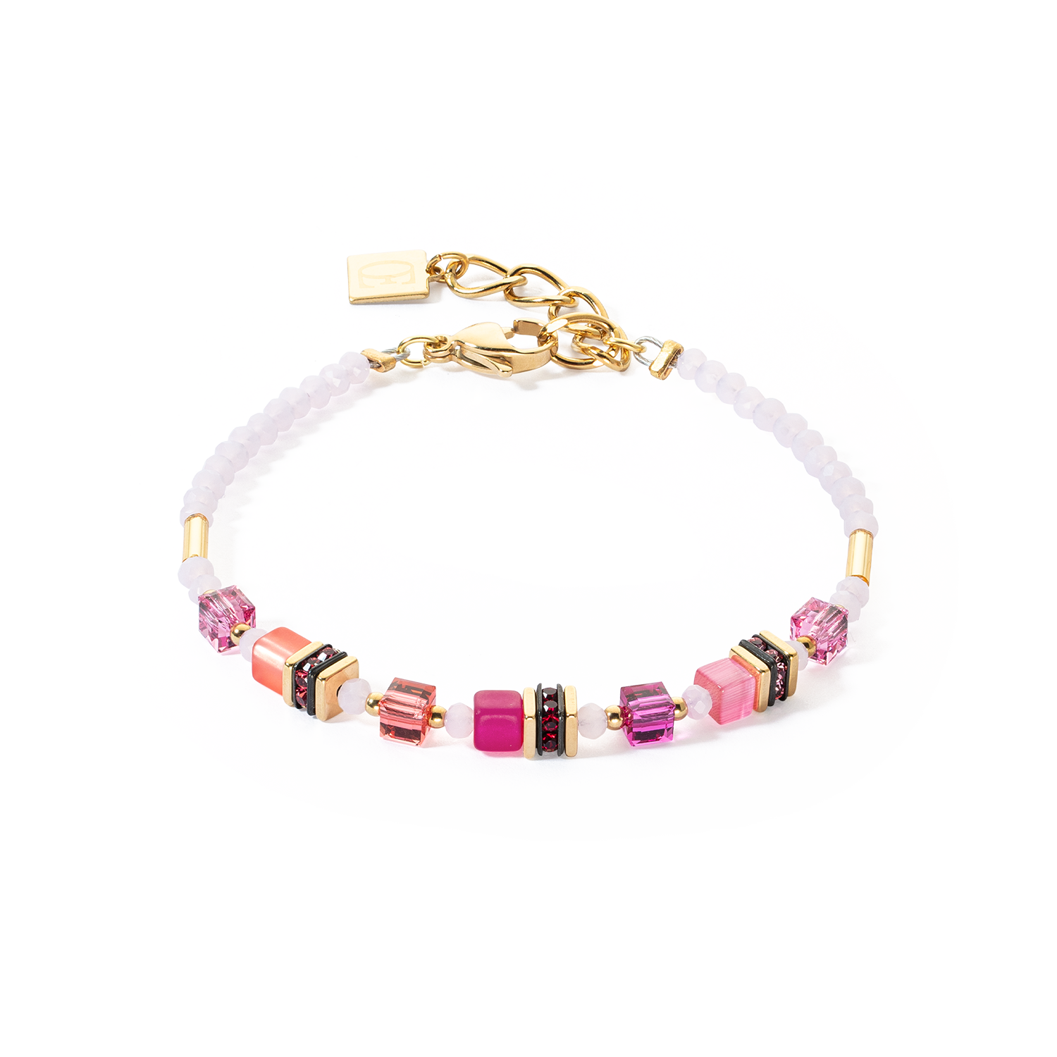 Bracelet Mini Cubes Magenta