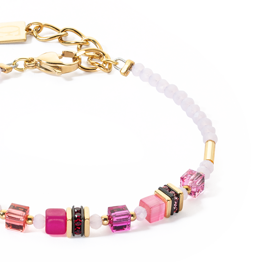 Bracelet Mini Cubes Magenta