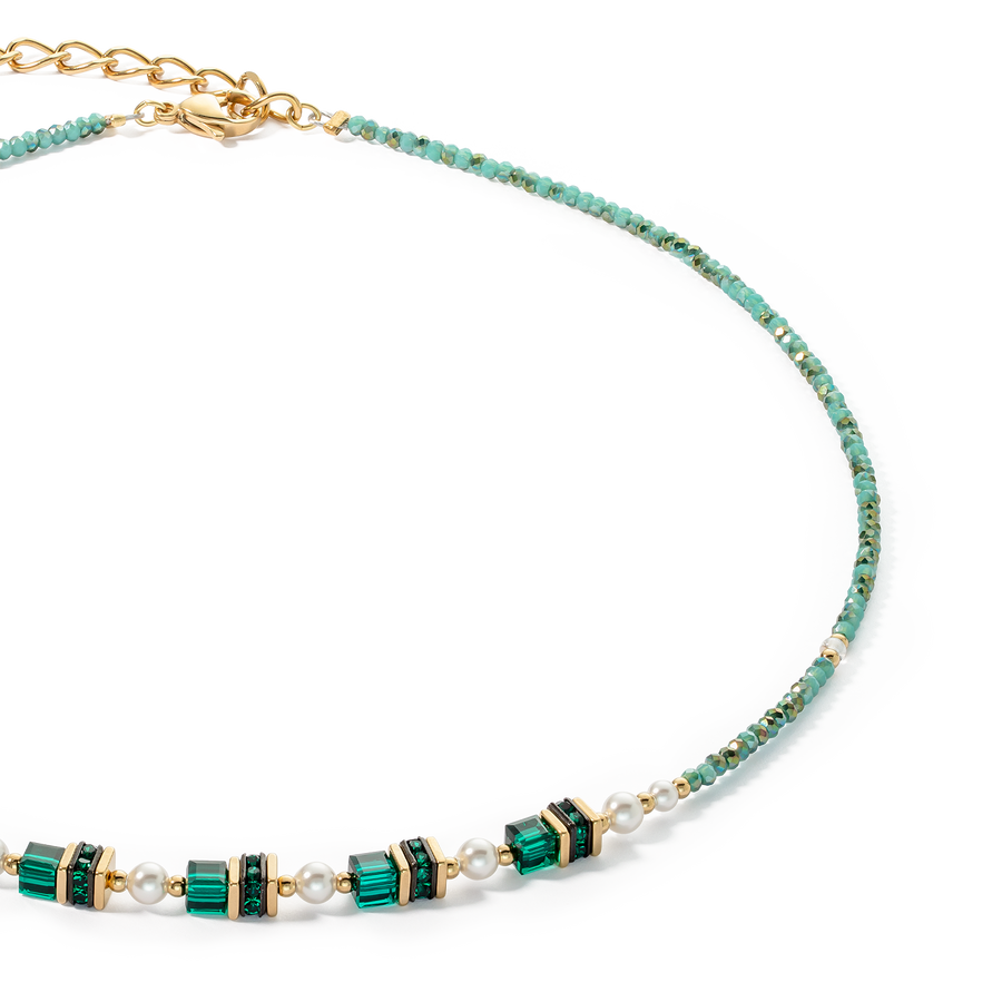 Necklace Sparkling Princess gold-green